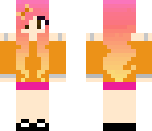 orange and pink girl