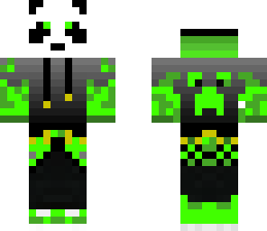 awesome green fire panda skin