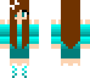 blue brunette girl