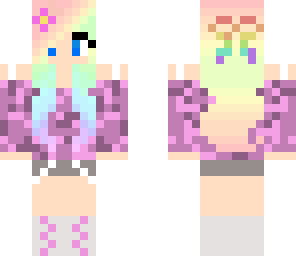 rainbow mosaic girl