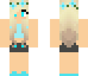blue teen girl