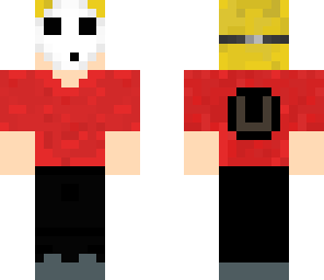 red shirt mask guy