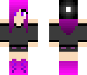 pink and black goth or emo girl