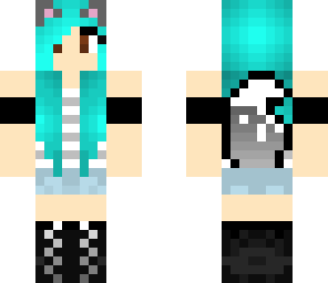 cute blue wolf girl