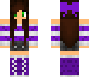 purple brunette girl