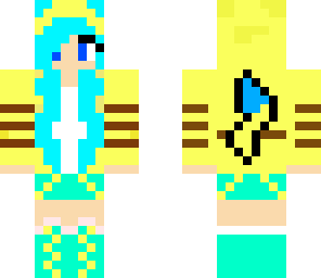 cute blue pikachu girl