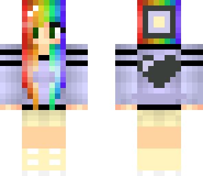 rainbow pastal purple girl