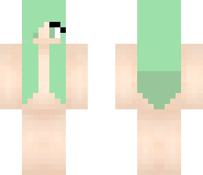 light green hair - with eyes