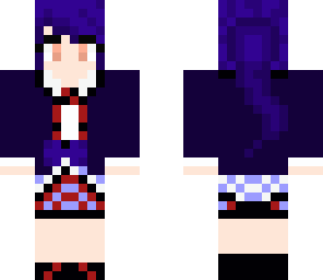strange purple-haired girl