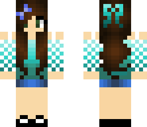 plaid ombre girl