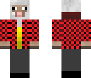 checked shirted sheep