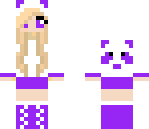 pretty purple panda girl