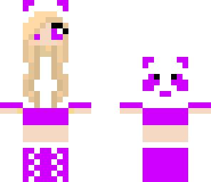 pretty magenta panda girl