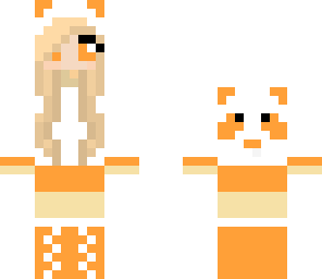 pretty orange panda girl