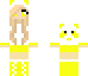 pretty yellow panda girl