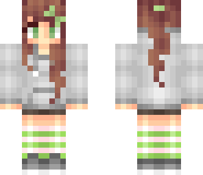 green hoodie girl