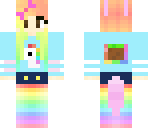 rainbow pony bunny minecraft