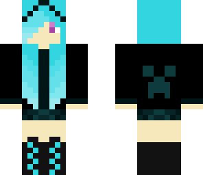 blue hair creeper hoodie