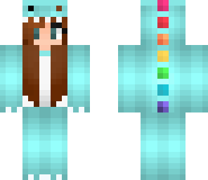 teal dino girl