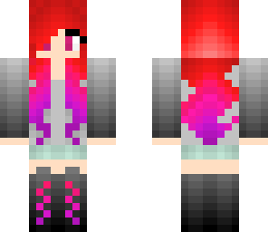 red to pink hair