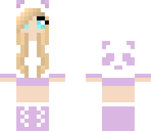 cute purple panda girl