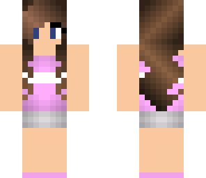 pink top brunette