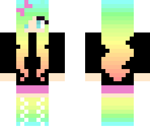 rainbow skin with black shirt