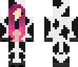 pink hair cow onesie
