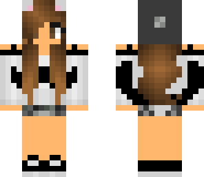 cat moustache girl with black wings