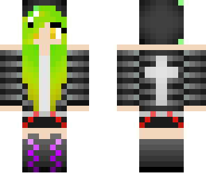 green and yellow hair