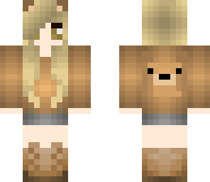 bear girl without hair clips