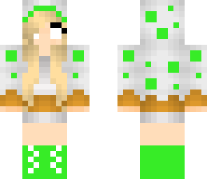green herobrine cake girl