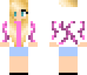 pink and white hoodie girl