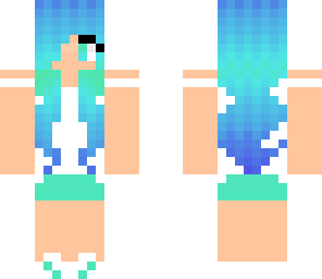 blue and white girly girl