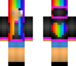 rainbow hair hoodie