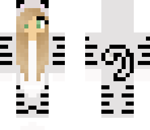 white striped cat girl
