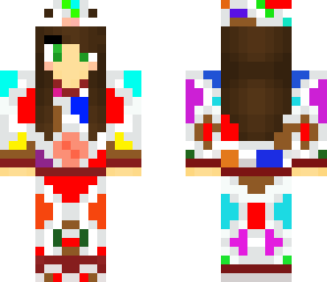 rainbow cow skin girl green eyes