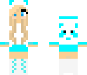 edited blue panda girl