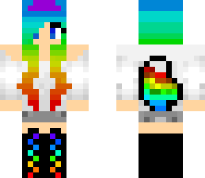 rainbow wolf or fox by rainbowberry