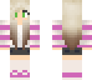 purple striped girl