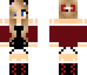 dark red cat girl