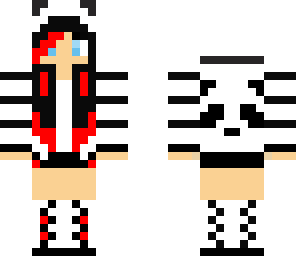 panda girl red