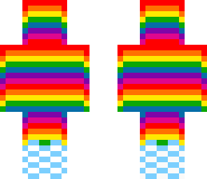 rainbow with cloud feet