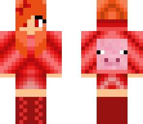 red gadient girl