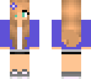 school girl with a cute flower in her hair hehe x3