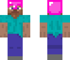 steve wearing pink helmet