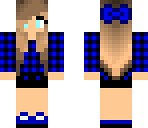 cool blue plad teen girl
