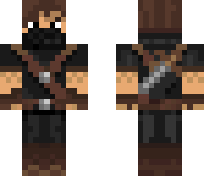 black ninja with a sword