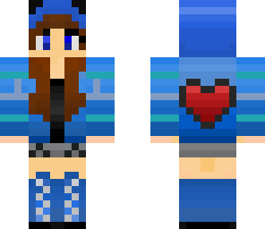 blue panda hoodie girl
