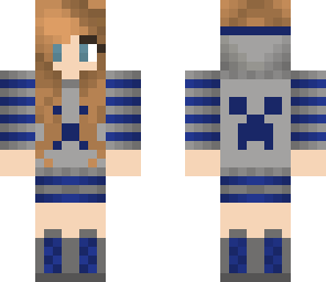 blue hoodie girl